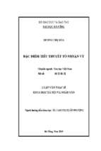 Đặc điểm tiểu thuyết tô nhuận vỹ ..