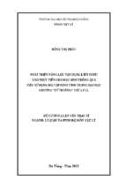 Phát triển năng lực vận dụng kiến thức vào thực tiễn cho học sinh thông qua việc sử dụng bài tập định tính trong dạy học chương “từ trường” vật lý 11._1