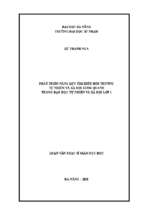 Phát triển năng lực tìm hiểu môi trường tự nhiên và xã hội xung quanh trong dạy học tự nhiên và xã hội lớp 1_1
