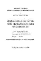 Một số giải pháp phát triển thương hiệu trà lipton tại thị trường việt nam đến 2015