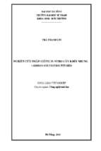 Nghiên cứu nhân giống in vitro cây khôi nhung (ardisia sylvestris pitard)