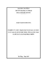Nghiên cứu thực trạng sản xuất rau an toàn ở xã tam an, huyện phú ninh, tỉnh quảng nam và đề xuất giải pháp phát triển.