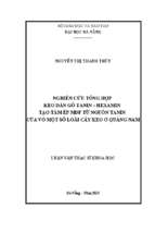 Nghiên cứu tổng hợp keo dán gỗ tanin   hexamin tạo tấm ép mdf từ nguồn tanin của vỏ một số loài cây keo ở quảng nam..