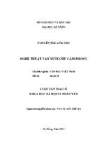 Nghệ thuật văn xuôi chu cẩm phong.