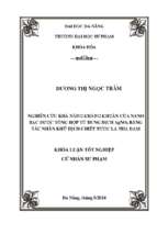 Nghiên cứu khả năng kháng khuẩn của nano bạc được tổng hợp từ dung dịch agno3 bằng tác nhân khử dịch chiết nước lá nha đam.