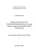 Đánh giá khả năng sản xuất gonadotropin màng đệm ngựa (ecg, equine chorionic gonadotropin) chuỗi đơn từ dòng tế bào hek 293