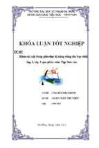 Khảo sát nội dung giáo dục kĩ năng sống cho học sinh lớp 2, lớp 3 qua phân môn tập làm văn.