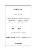 Biện pháp quản lý thiết bị dạy học tại trường đại học trà vinh trong giai đoạn hiện nay.