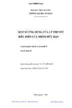 Một số ứng dụng của lý tuyết biễu diễn của nhóm hữu hạn