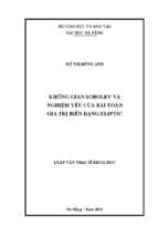 Không gian sobolev và nghiệm yếu của bài toán giá trị biên dạng eliptic.
