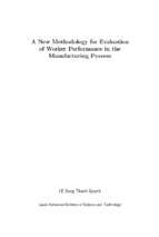 A new methodology for evaluation of worker performance in the manufacturing process 