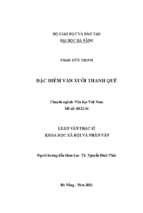 Đặc điểm văn xuôi thanh quế.