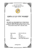 Kết hợp các thí nghiệm vật lý nằm trong chương trình “điện học” lớp 11 với các thí nghiệm tự chế tạo theo hướng tích cực hóa hoạt động nhận thức cho học sinh.