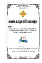 Khai thác giá trị nghệ thuật diễn xướng dân gian vào phát triển du lịch ở thành phố hội an.