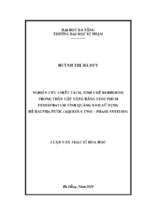 Nghiên cứu chiết tách, tinh chế berberine trong thân cây vàng đắng coscinium fenestratum tỉnh quảng nam sử dụng hệ hai pha nước (aqueous two   phase systems)