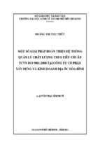 Một số giải pháp hoàn thiện hệ thống quản lý chất lượng theo tiêu chuẩn tcvn iso 90012008 tại công ty cổ phần xây dựng và kinh doanh địa ốc hòa bình