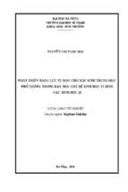 Phát triển năng lực tự học cho học sinh trung học phổ thông trong dạy học chủ đề sinh học vi sinh vật, sinh học 10