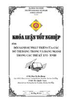 Đối sánh sự phát triển của các đô thị đàng trong và đàng ngoài trong các thế kỉ xvi – xviii.