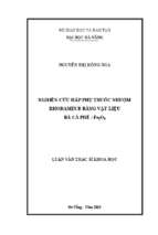 Nghiên cứu hấp phụ thuốc nhuộm rhodamin b bằng vật liệu bã cà phê  fe3o4..
