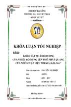 Khảo sát sự ảnh hưởng của nhiệt độ nung lên phổ phát quang của nhóm vật liệu mo.sio2.b2o3mn2+.