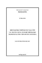 Biện pháp phát triển đội ngũ giáo viên các trường trung cấp nghề trên địa bàn thành phố đà nẵng theo hướng chuẩn hóa.