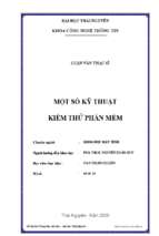 Một số kỹ thuật kiểm thử phần mềm