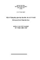 Một số biện pháp giáo dục đạo đức cho trẻ 5 6 tuổi thông qua hoạt động âm nhạc.