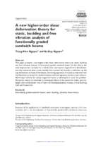 A new higher order shear deformation theory for static, buckling and free vibration analysis of functionally graded sandwich beam 