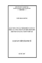 Hoàn thiện công tác thẩm định dự án đầu tư thuộc các tổng công ty xây dựng trong điều kiện phân cấp quản lý đầu tư hiện nay.   copy