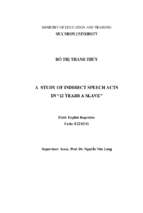 A study of indirect speech acts in “12 years a slave”