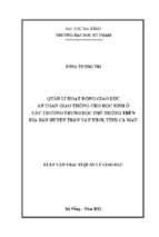 Quản lí hoạt động giáo dục an toàn giao thông cho học sinh ở các trường trung học phổ thông trên địa bàn huyện trần văn thời, tỉnh cà mau._1