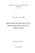 Mođun đối cốt yếu đơn và các trường hợp tổng quát của mođun nâng.