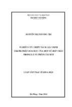 Nghiên cứu chiết tách, xác định thành phần hóa học của một số hợp chất trong lá và thân cây ráy..
