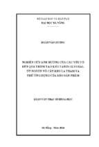 Nghiên cứu ảnh hưởng của các yếu tố đến quá trình tạo keo tanin   glyoxal từ nguồn vỏ cây keo lá tràm và thử ứng dụng của keo sản phẩm.....