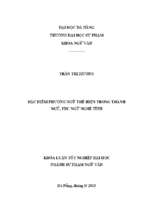 Đặc điểm phương ngữ thể hiện trong thành ngữ, tục ngữ nghệ tĩnh.