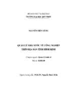 Quản lý nhà nước về công nghiệp trên địa bàn tỉnh bình định