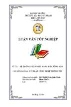 Hệ thống phân phối hàng hóa nông sản.