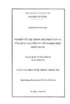 Nghiên cứu hệ thống file phân tán và ứng dụng tại công ty thí nghiệm điện miền trung.