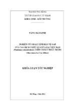 Nghiên cứu hoạt tính bảo vệ gan của cao dịch chiết quả dứa dại việt nam (pandanus odoratissimus) trên chuột nhắt trắng (mus musculus var.albino)..