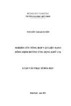 Nghiên cứu tổng hợp vật liệu nano đồng định hướng ứng dụng khử co2