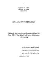 Nghiên cứu thực trạng cây xanh đường phố tại quận hải châu – thành phố đà nẵng nhằm đề xuất một số giải pháp phát triển bền vững.