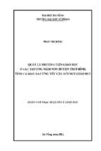 Quản lý phương tiện giáo dục ở các trường mầm non huyện thới bình, tỉnh cà mau đáp ứng yêu cầu đổi mới giáo dục._1