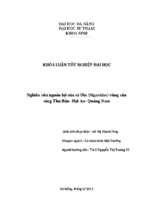 Nghiên cứu nguồn lợi của cá dìa (siganidae) vùng cửa sông thu bồn   hội an   quảng nam.