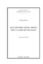 Hàm lồi trên đường thẳng thực và một số ứng dụng