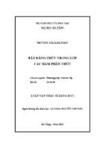 Bất đẳng thức trong lớp các hàm phân thức.