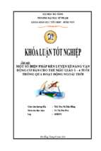 Một số biện pháp rèn luyện kỹ năng vận động cơ bản cho trẻ mẫu giáo 3 4 tuổi thông qua hoạt động ngoài trời.