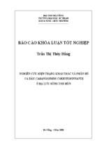 Nghiên cứu hiện trạng khai thác và phân bố cá dãy carangoidess coerueopinnatus ở hạ lưu sông thu bồn..