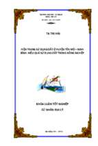 Hiện trạng sử dụng đất ở huyện yên mô   ninh bình. hiệu quả sử dụng đất trong nông nghiệp.
