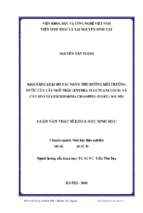 Khả năng loại bỏ tác nhân  phú dưỡng môi trường nước của cây ngổ trâu (enydra fluctuans lour) và cây bèo tây (eichhornia crassipes (mart.) solms)