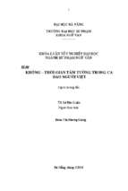 Không – thời gian tâm tưởng trong ca dao người việt.